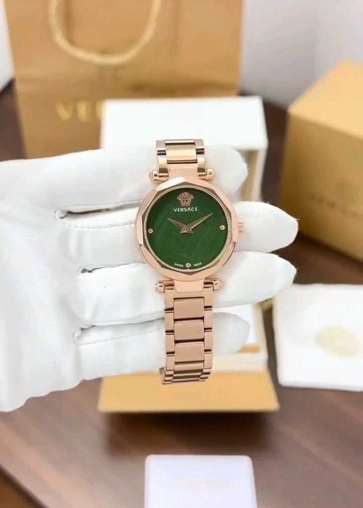 Versace Rose Gold Green Dial Watch