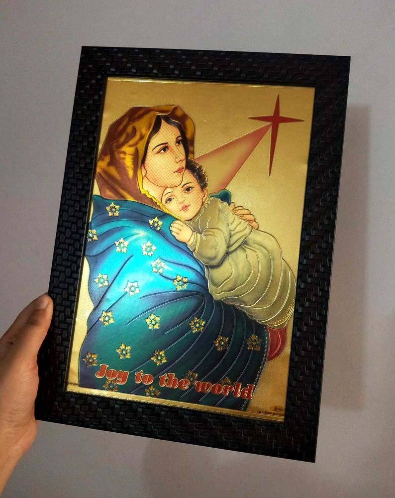 Golden Mother Mary &amp; Jesus Art