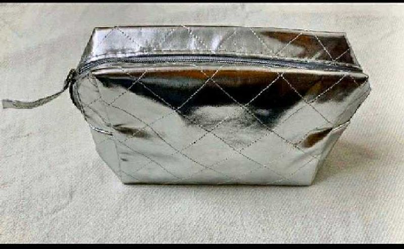 🆕Quilted Silver Pouch