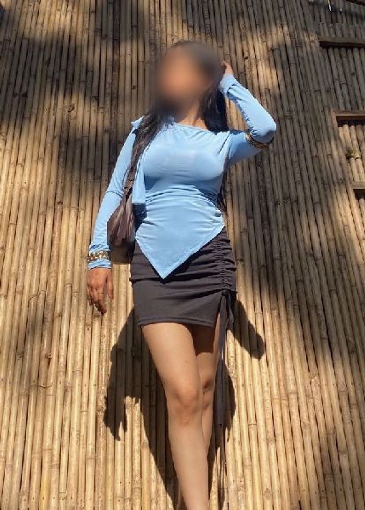 Baby Blue Asymmetric Ruched Full-Sleeve Top