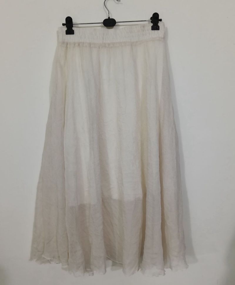 Flowy White Skirt
