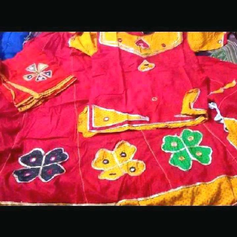 Vibrant Red &amp; Yellow Lehenga Choli Set