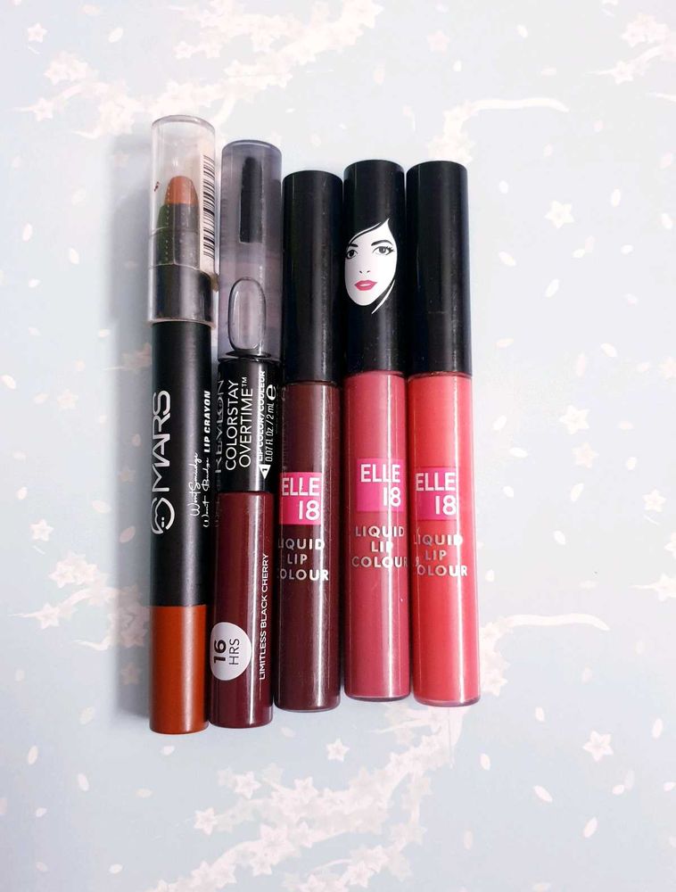 ⭐💄SALE‼️ combo: Revlon, Mars, Elle18 lipsticks