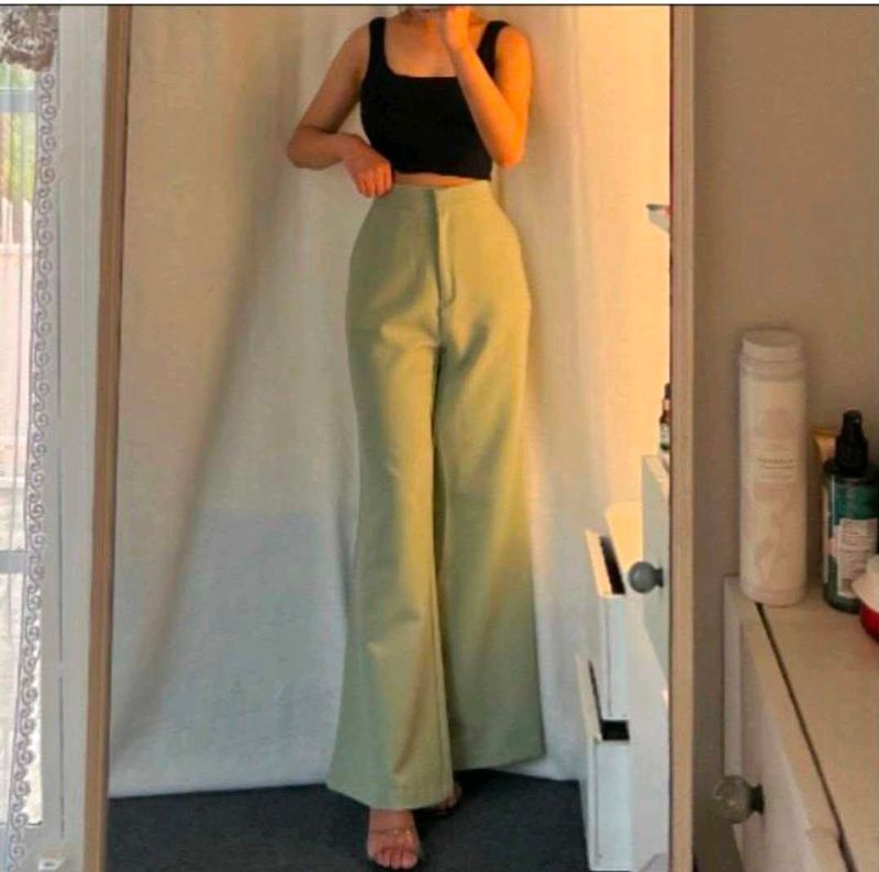 Sage Green Wide Leg Pants