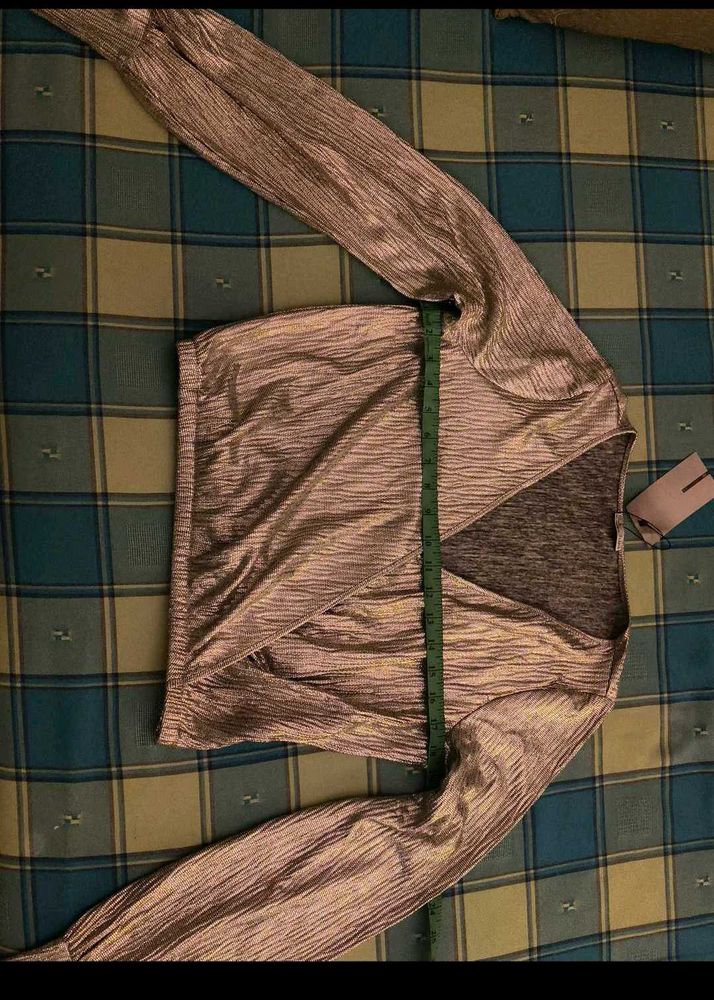 Metallic Long Sleeve Top