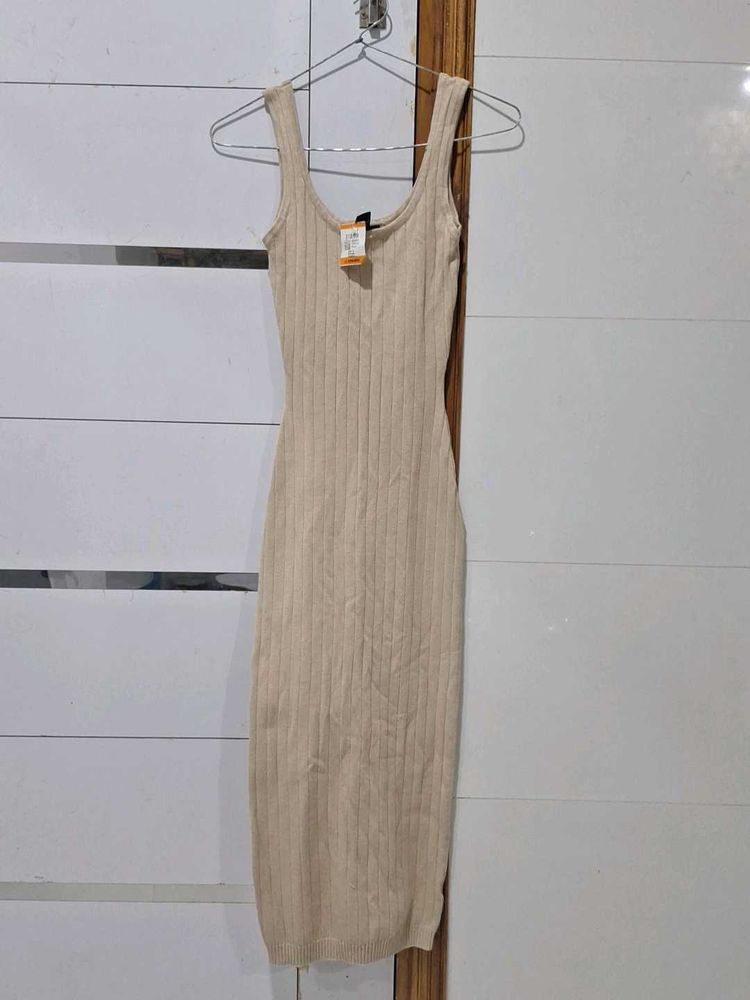 Beige one piece dress