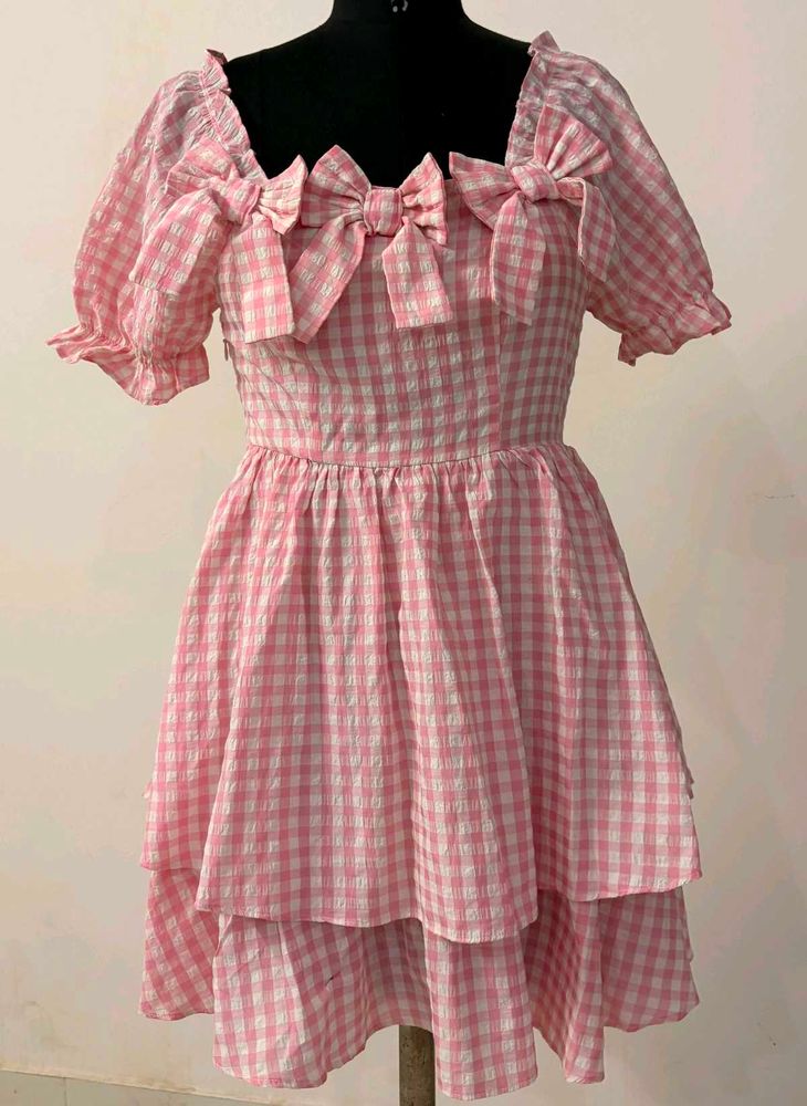 Cute Pink Bow Dress