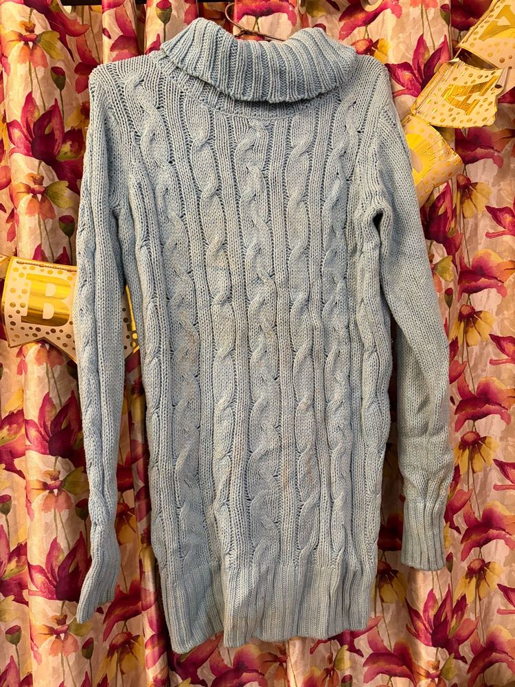Cozy Blue Turtleneck Sweater
