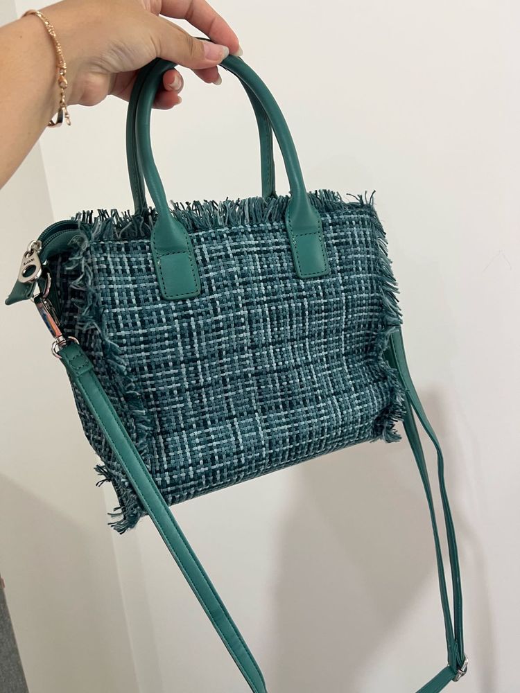 Turquoise Woven Bag