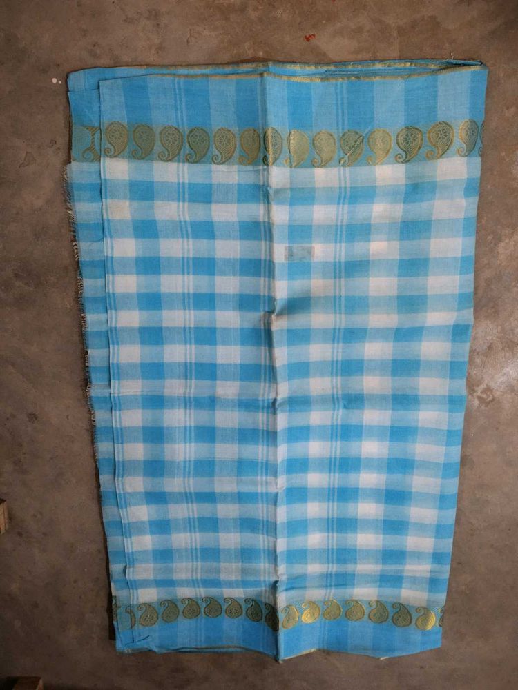 new Bengali taant Checked Saree