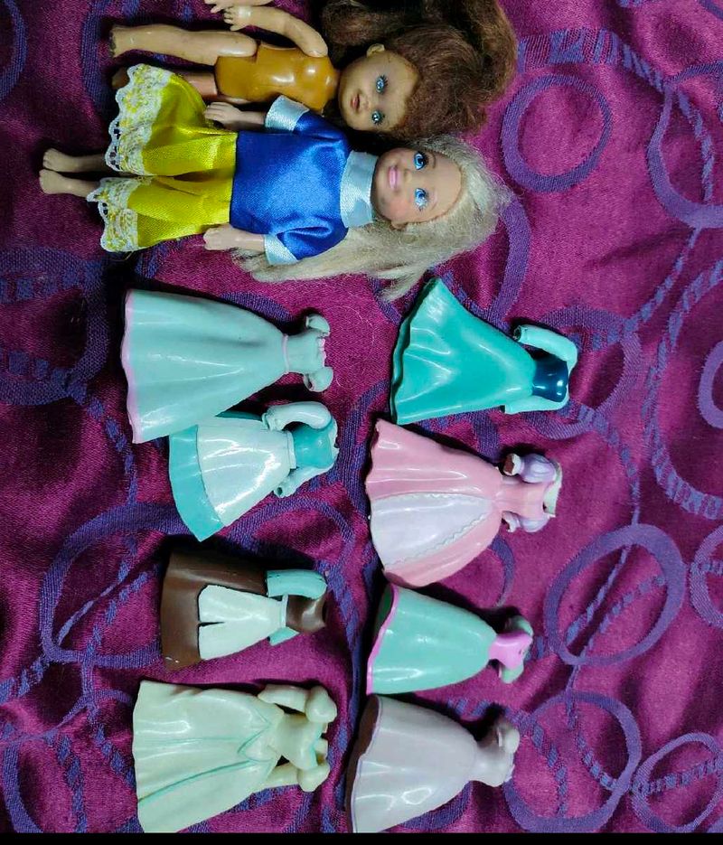 Small size doll with silicon dress set