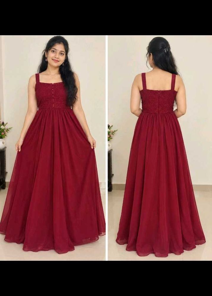 Elegant Maroon Gown for Special Occasions
