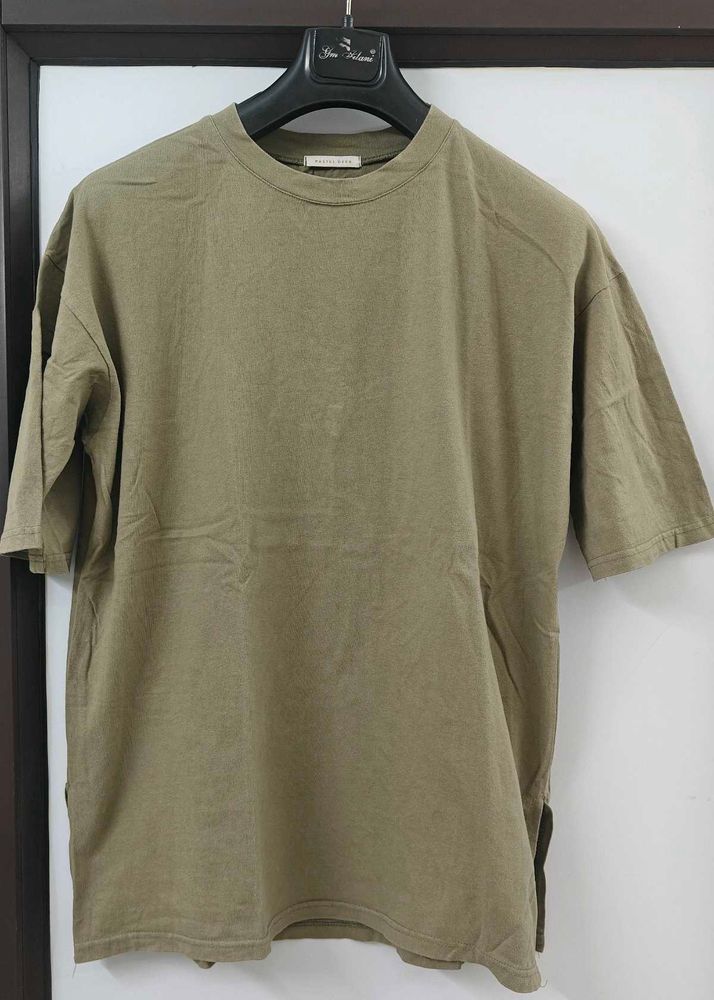 Oversized Washed Green T-Shirt