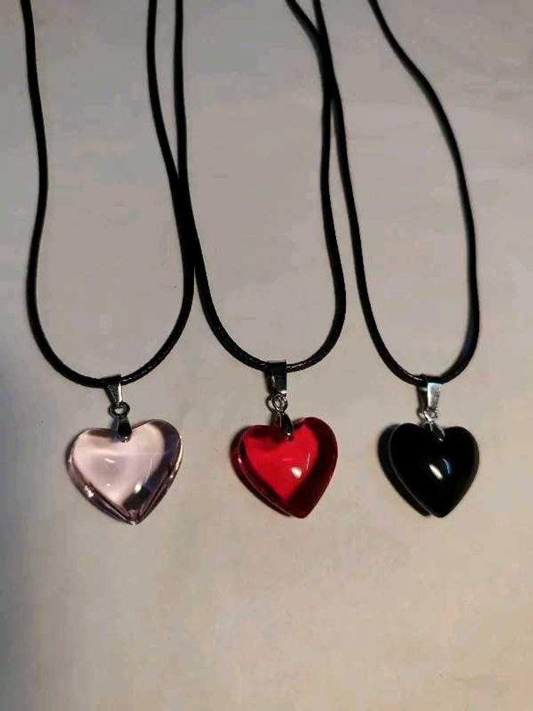Heart Pendant Necklaces (Set of 3)