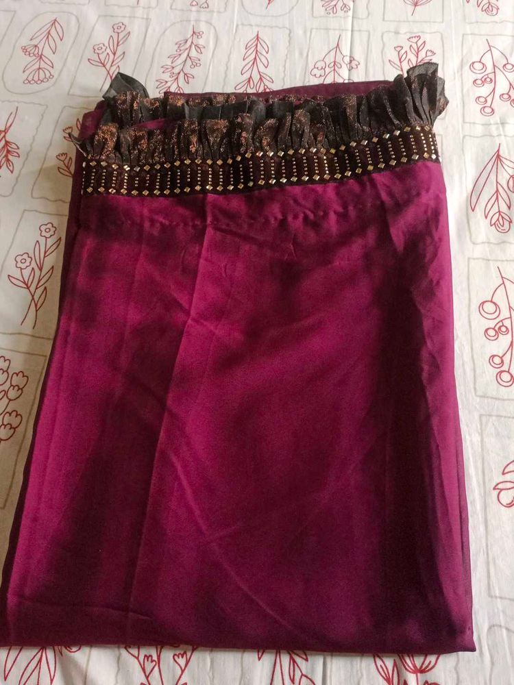 Beautiful Deep Pink Saree