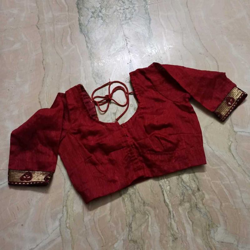 Designer Maroon Blouse
