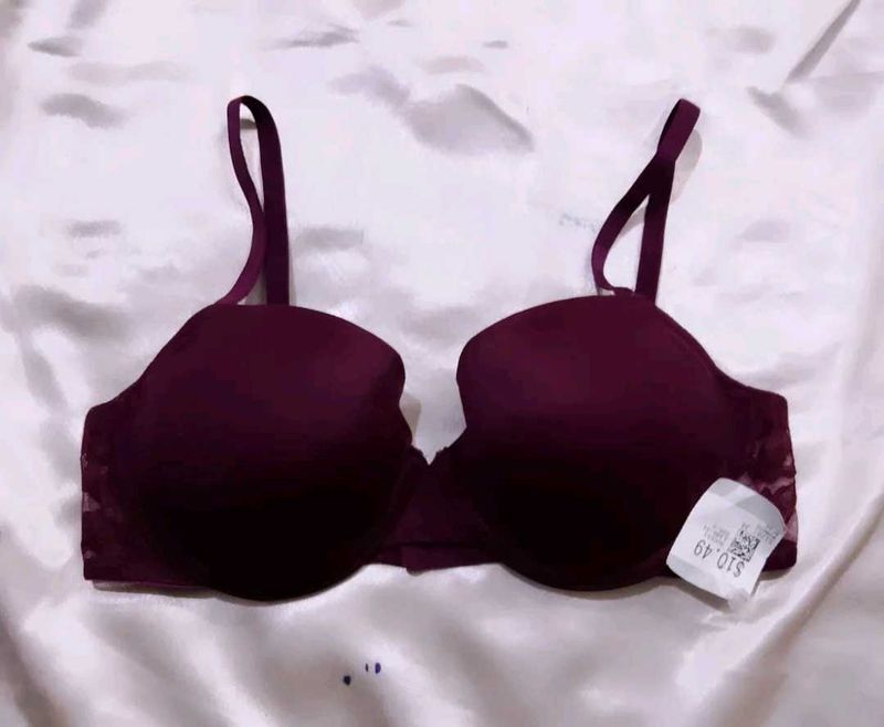 Burgundy Bra