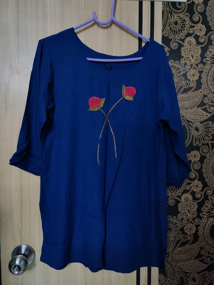 Blue Short Kurti