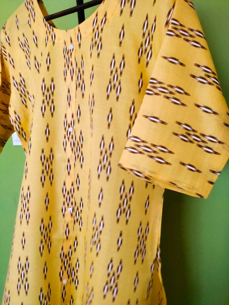 Ikkat Cotton Kurti New With Tag