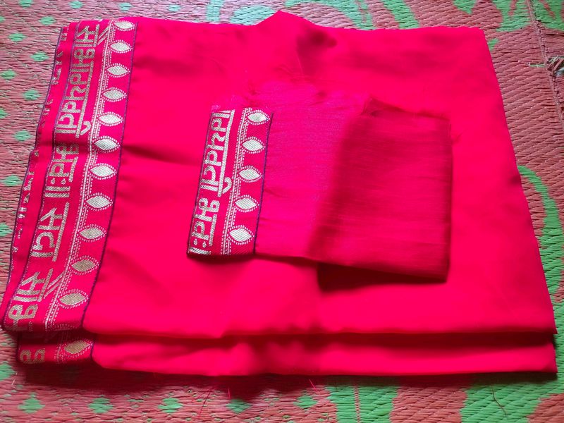 Saubhagyawati Red Saree