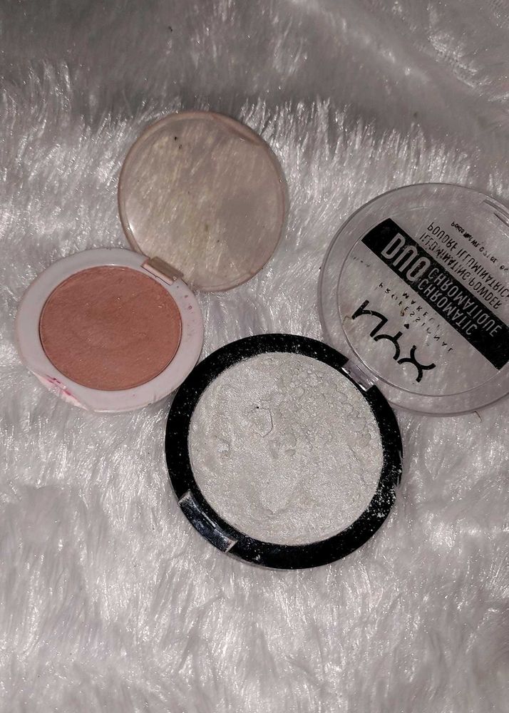 NYX highlighter  and Maybelline blush