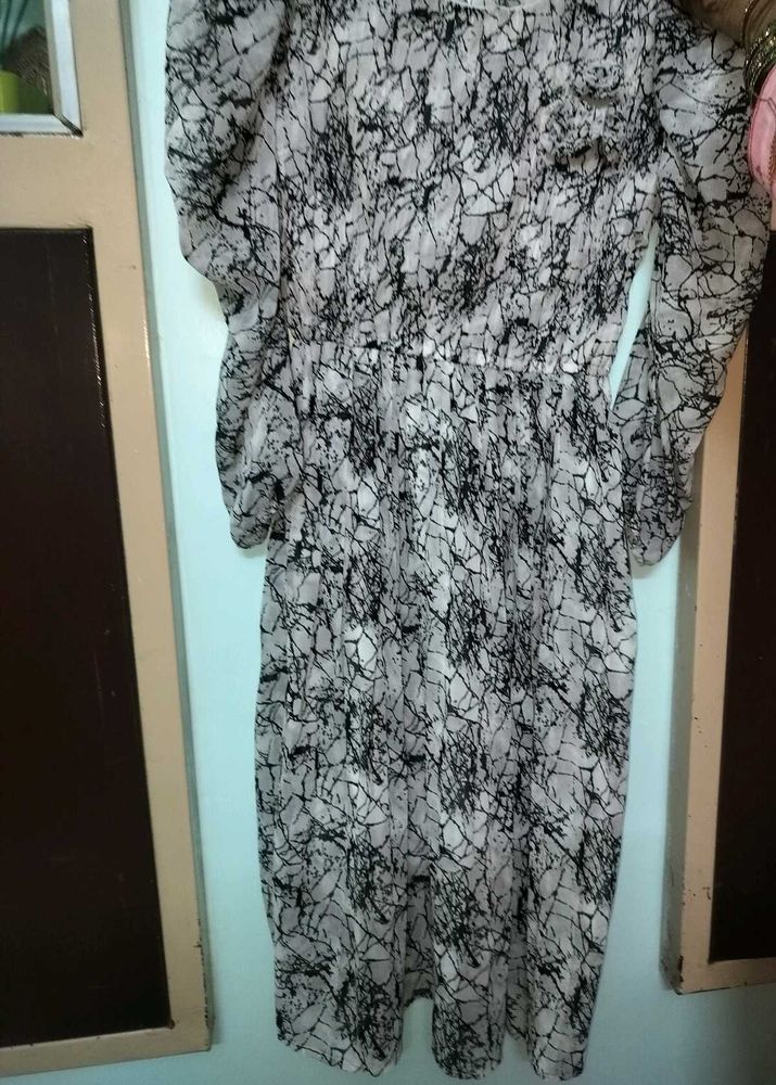 Stylish Abstract Print Dress