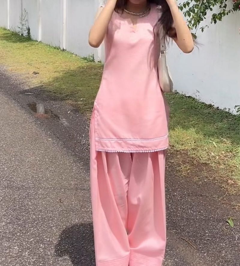 Pink Farsi Kurta Set