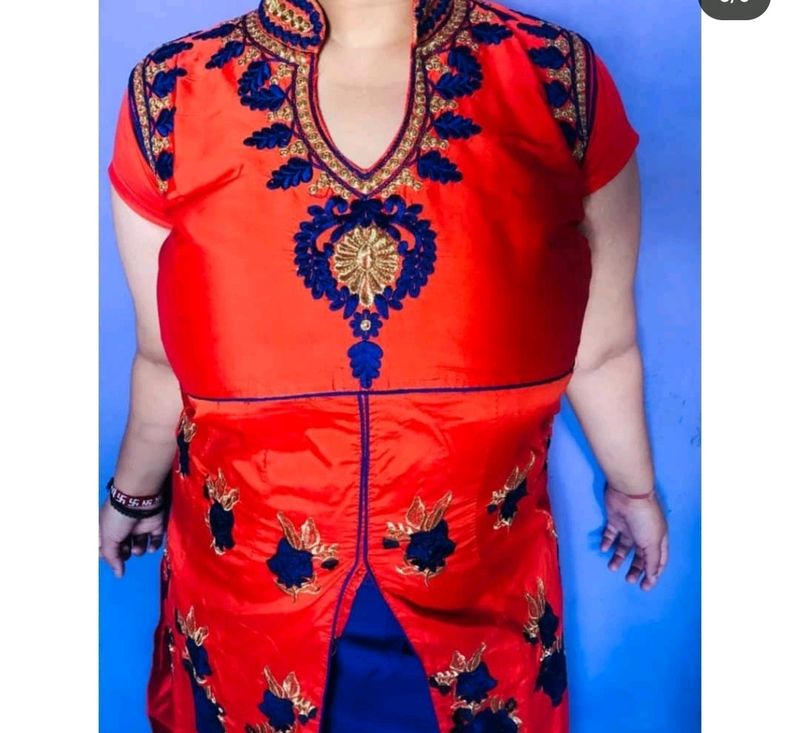 Heavy Embroidery Kurti Set With Dupatta