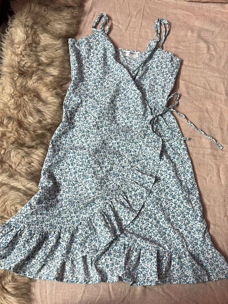 Floral Print Wrap Dress