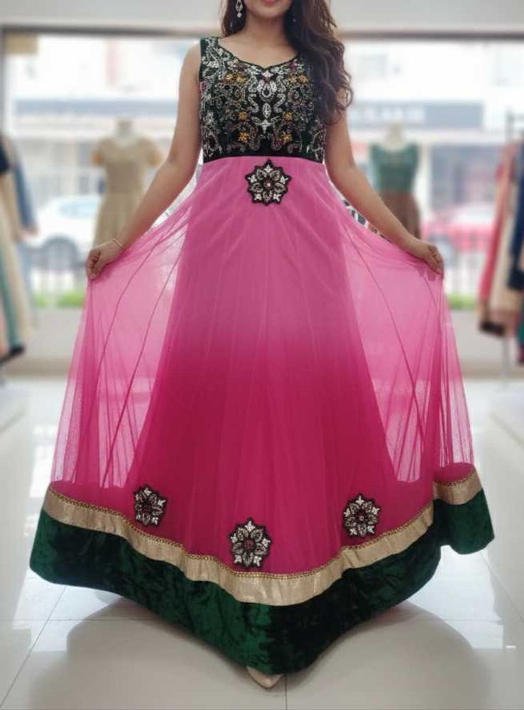 Double Shaded Anarkali Gown