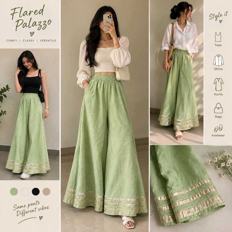 flarred palazzo pants