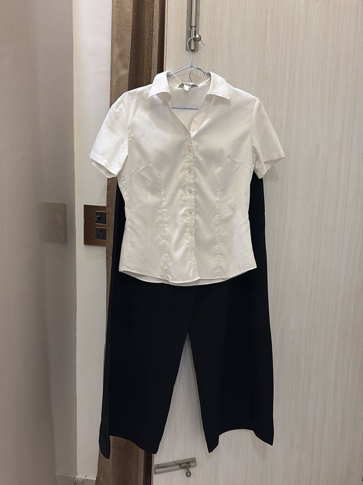 Classic White Shirt &amp; Black Pants(com
