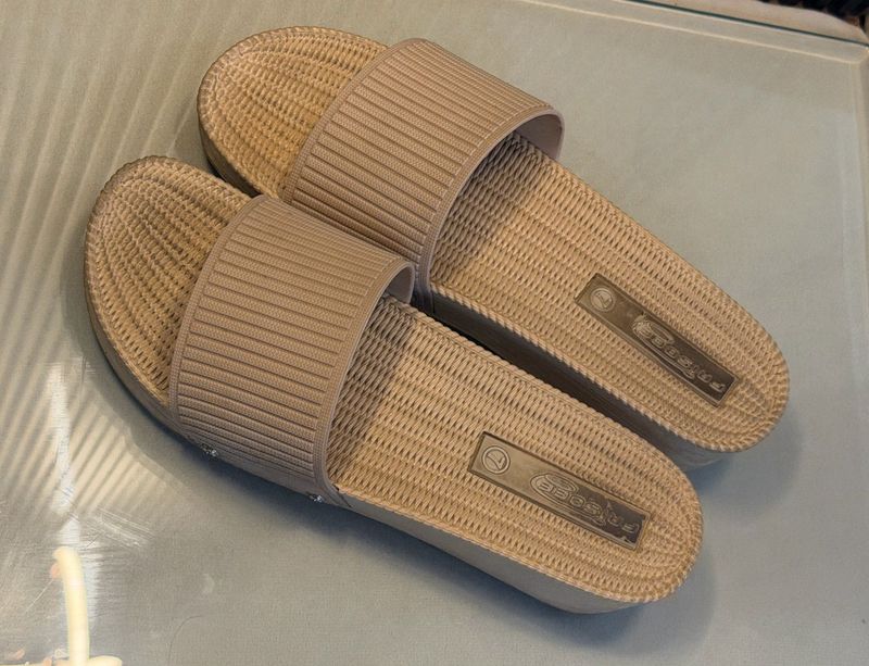 Comfortable Beige Slides