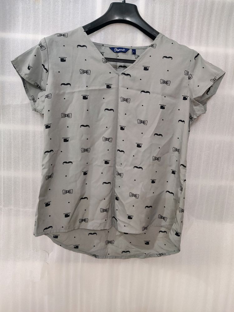 Grey Casual Top