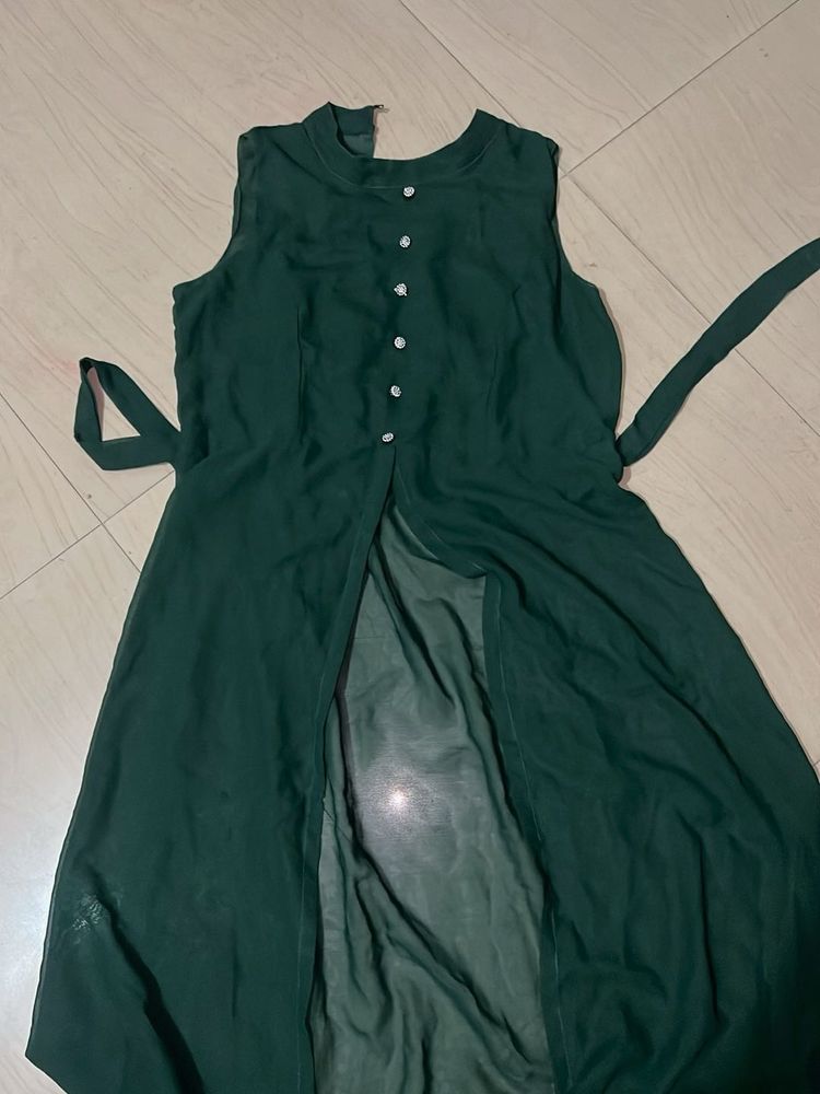 Elegant Deep Green Maxi Dress
