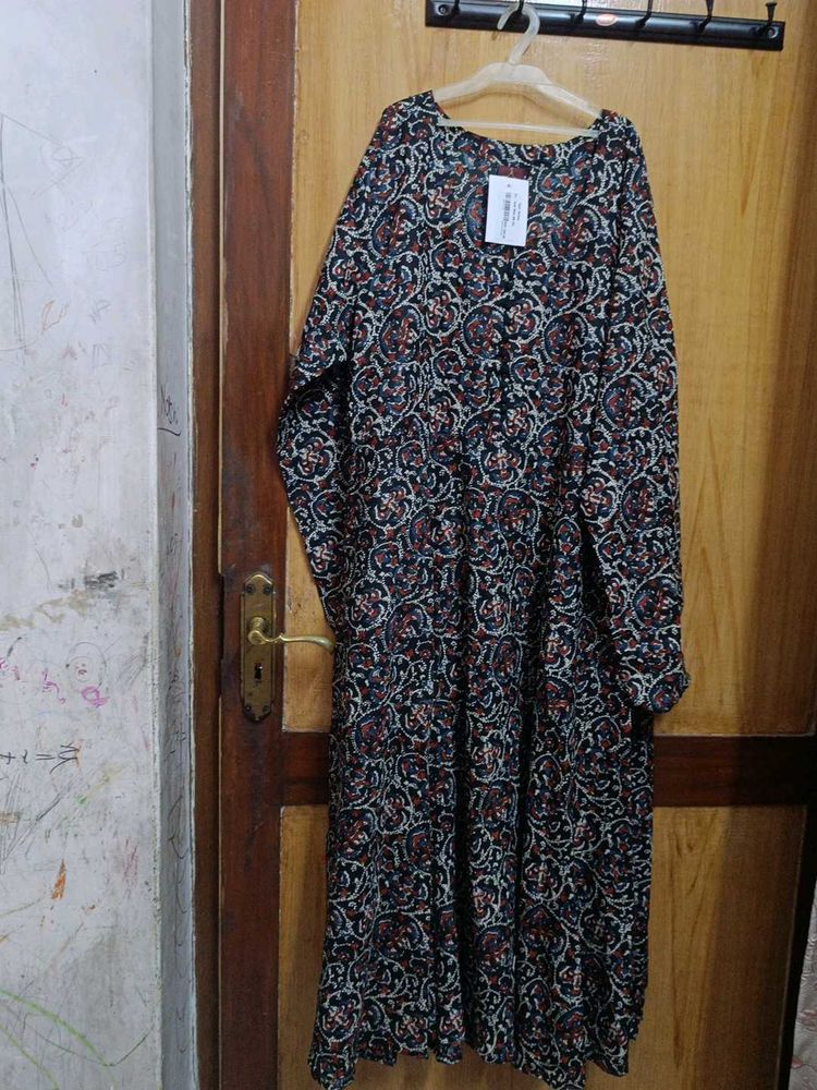 kalamkari Print Maxi Dress(price dropped)