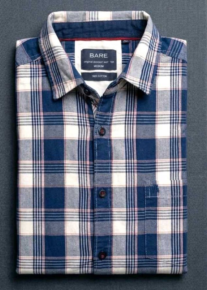 Bare Checkered Button-Down Shirt