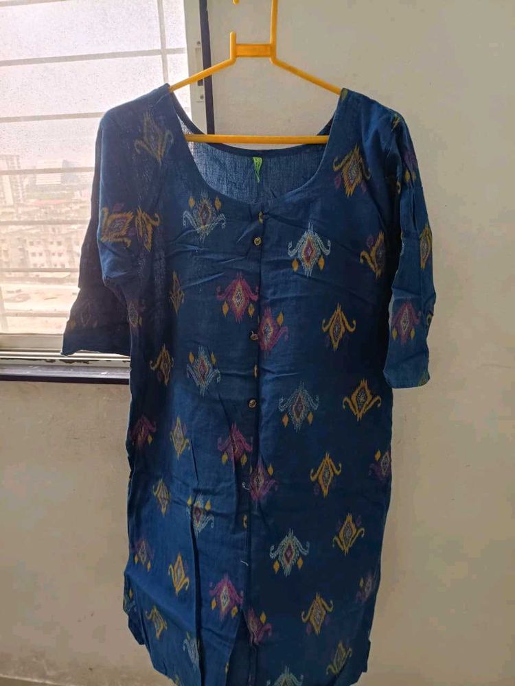 Stylish Blue Printed Kurta
