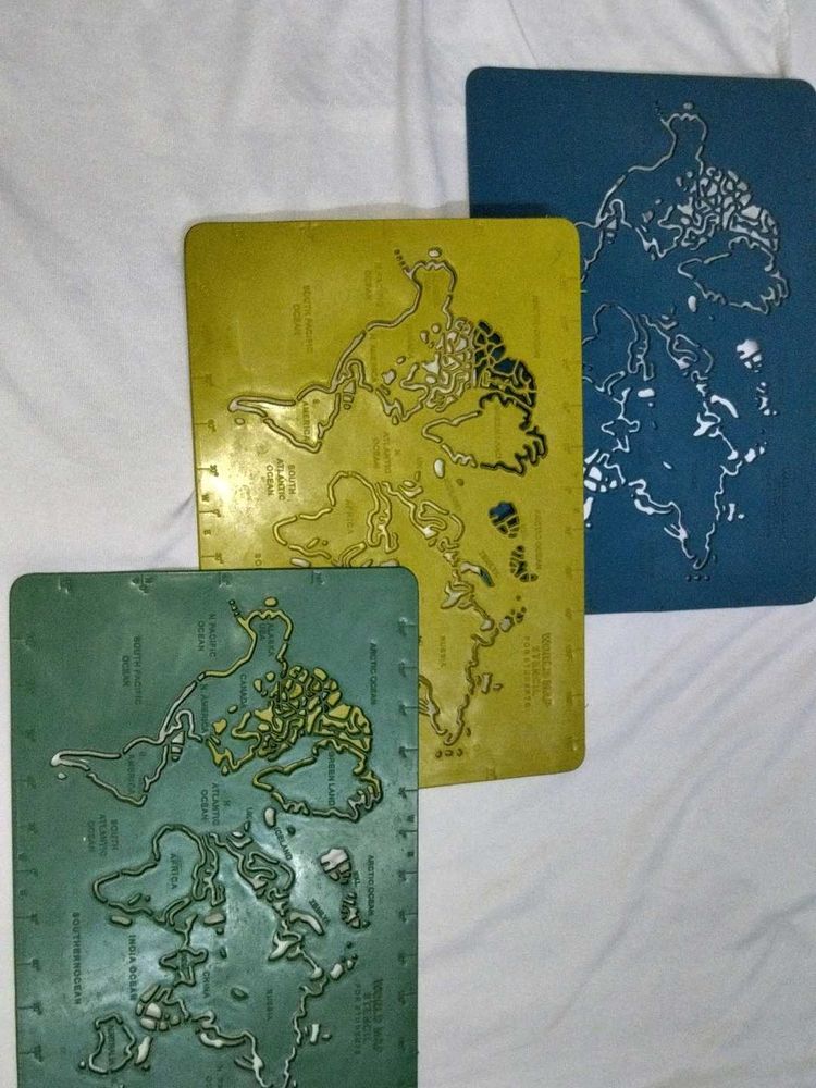 world map stencil