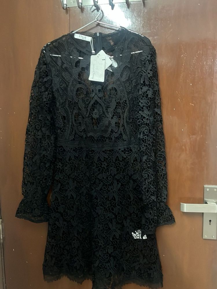 Elegant Black Lace Dress