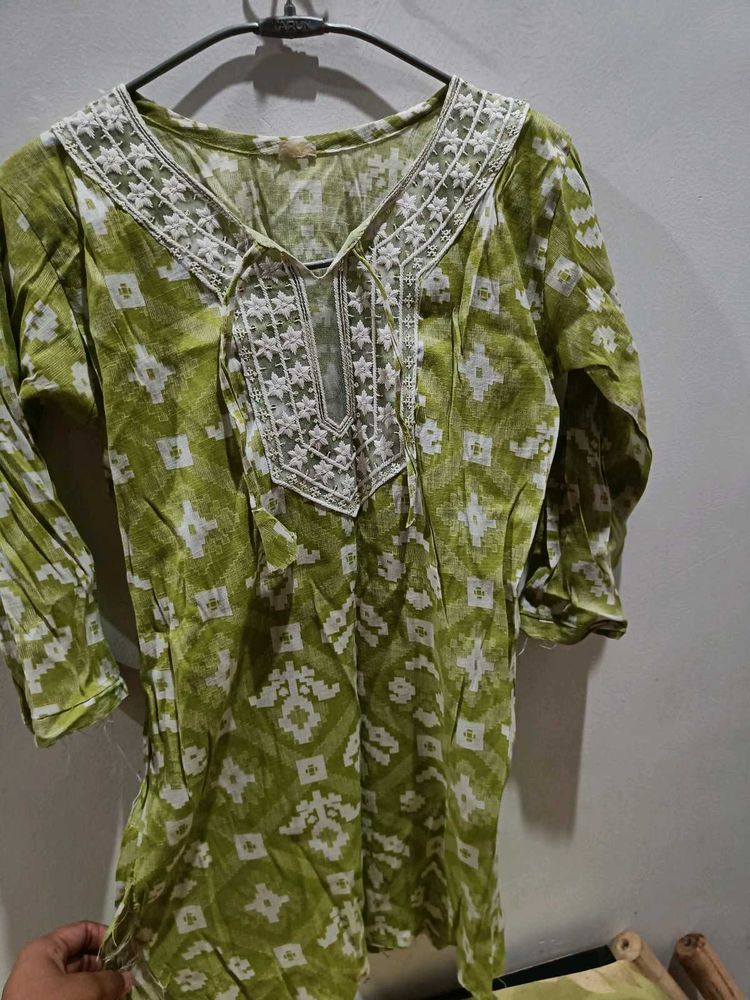 Green Ethnic Kurta
