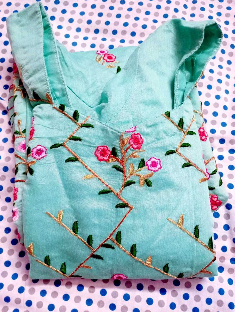 Kurta with new silk saree