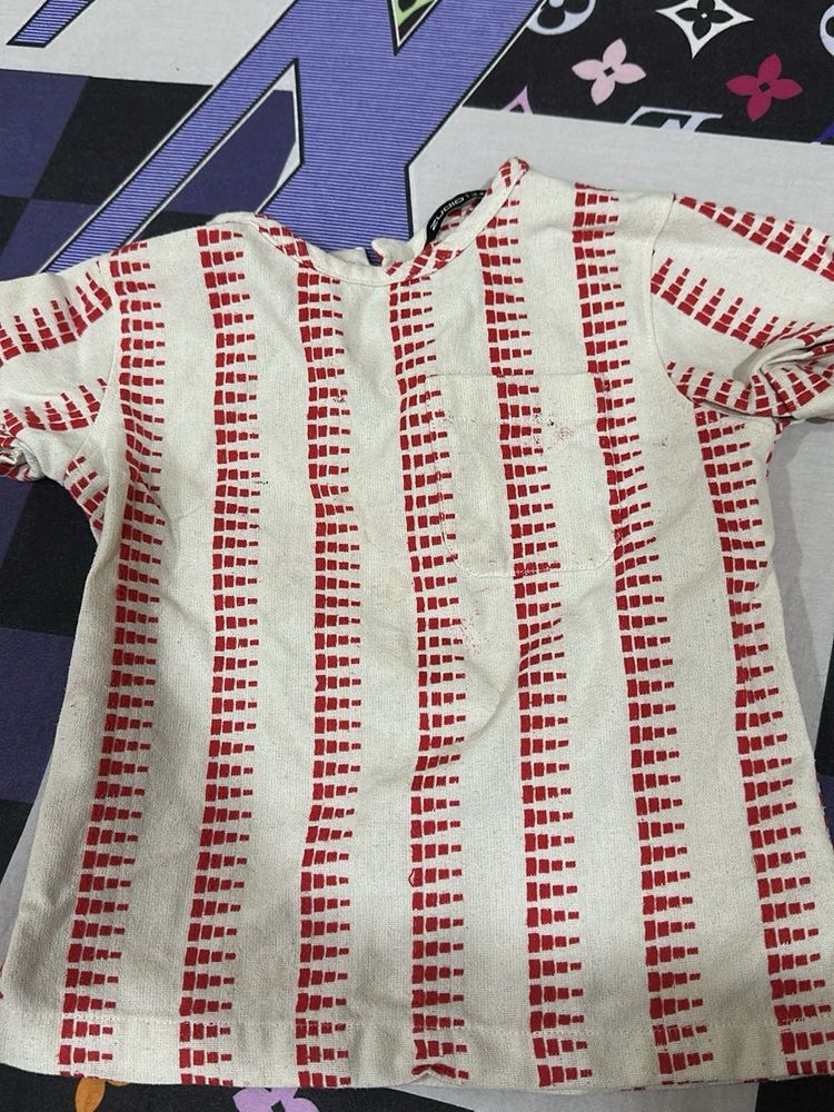Comfortable Striped Cotton Kurta