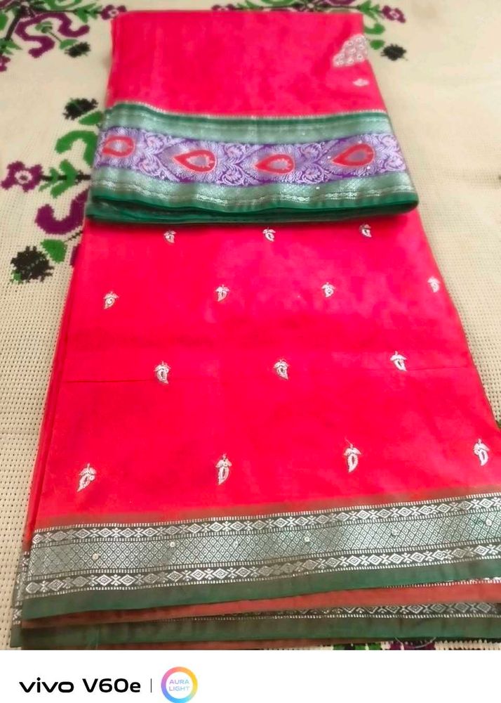 Gorgeous silk saree rose colour