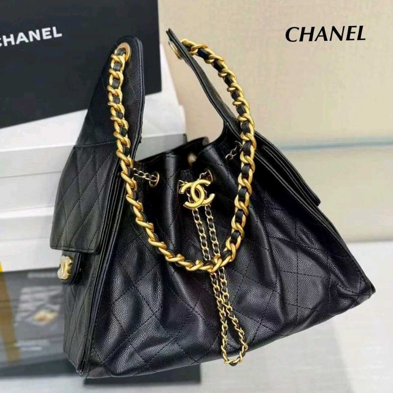 Chanel 25 Mini Handbag Black Grained Calfskin* WD
