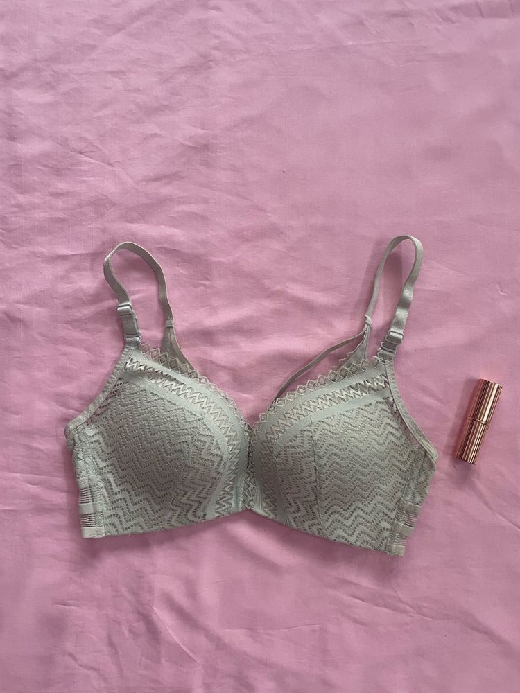 Light Blue Lace Push Up Bra