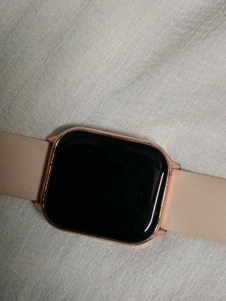 pink digital watch