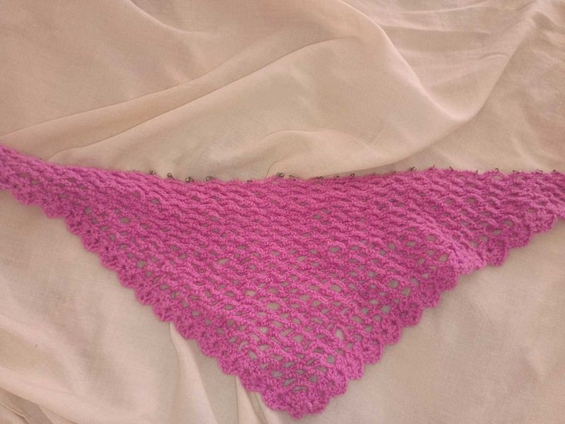 Handmade Pink Crochet Scarf
