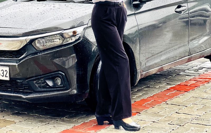 Stylish Black Wide-Leg Trousers