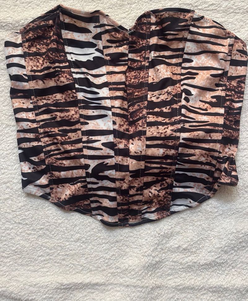 Women's Tiger Print Corset Top